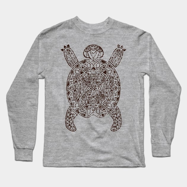 Hawaiian Traditional Sea Turtle Long Sleeve T-Shirt by Mewzeek_T